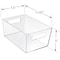 Azar Displays Storage Tote, Styrene, Clear, 5 in H, 11.25 in W, 7.5 in L 556237-4PK - alternate 3